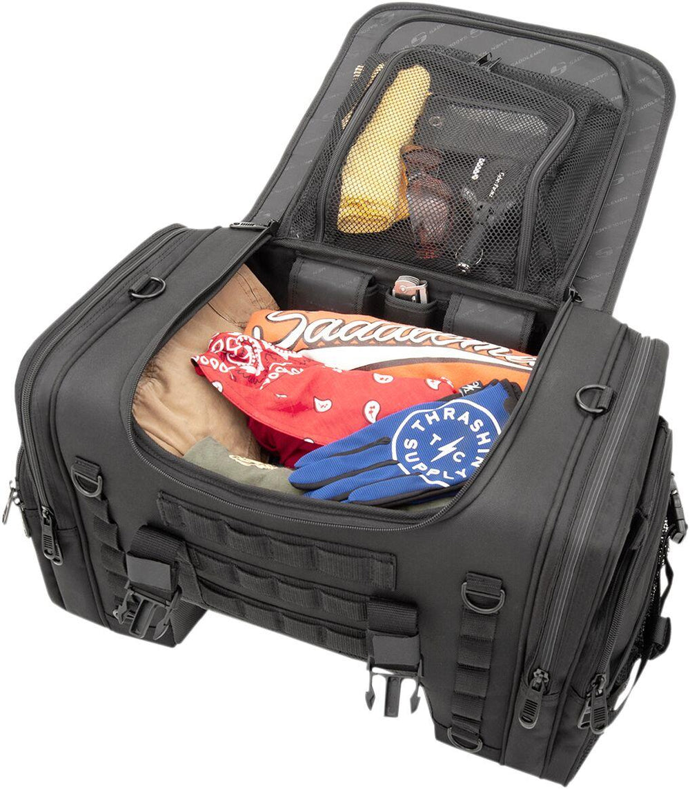 Saddlemen TS3200DE Tactical Seat Tunnel Bag - Black/52.4L