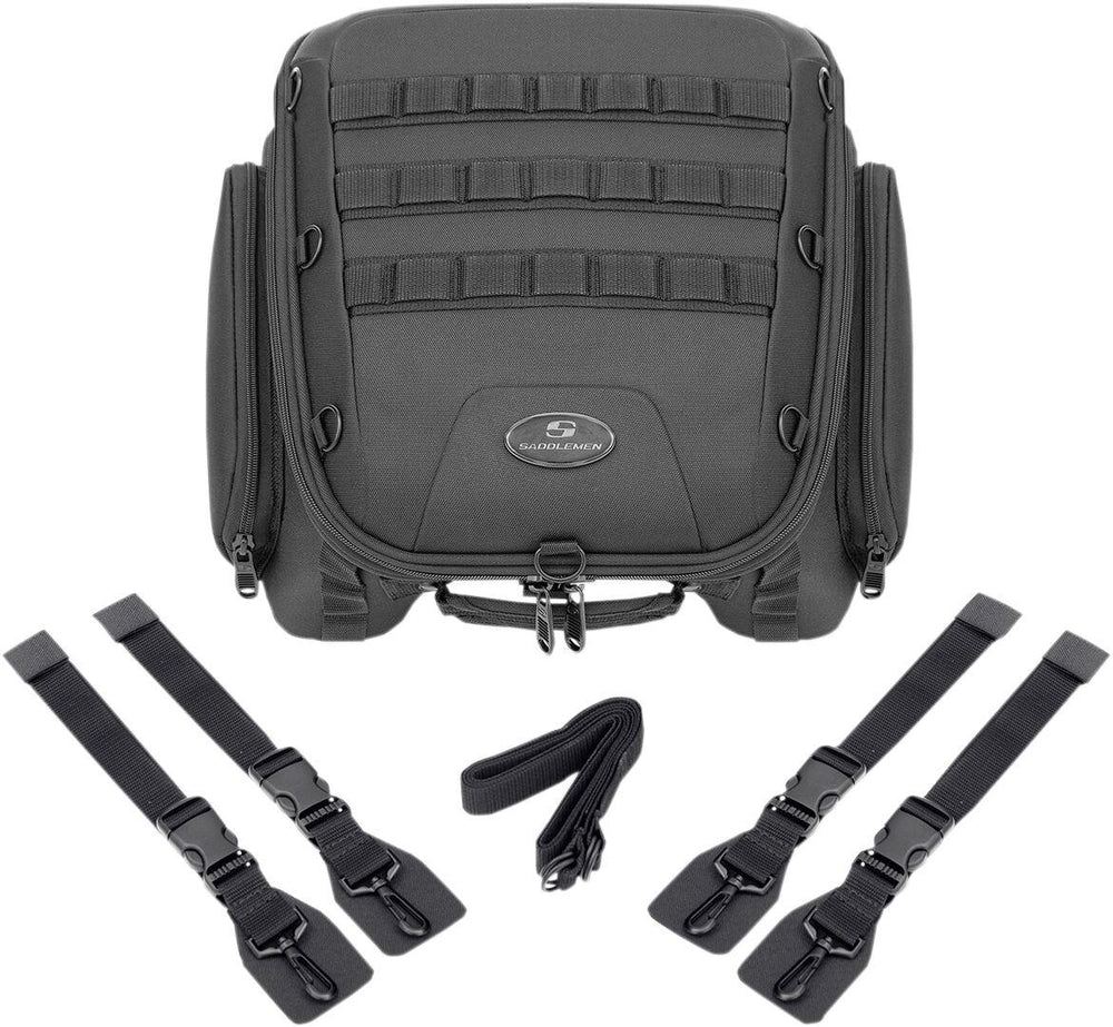 Saddlemen TS1450R Tactical Tunnel Rear Bag - Black/23.8L