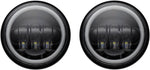 Custom Dynamics 4.5" Passing Lamps with Halo For Harley Davidson CHIEF 111 2015-2020 Black Clear