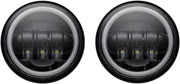 Custom Dynamics 4.5" Passing Lamps with Halo For Harley Davidson CHIEF 111 2015-2020 Black Clear