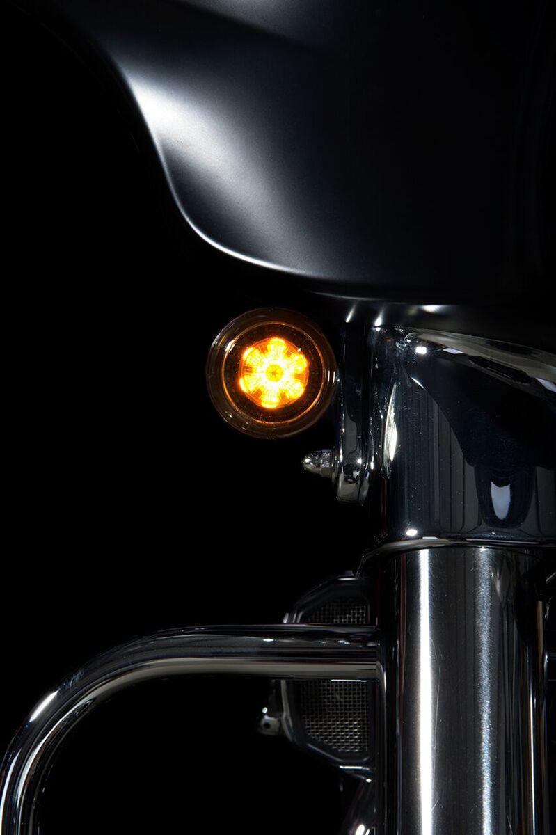 Custom Dynamics ProBeam Amber White Dynamic Ringz For Harley Davidson FLFB 1750 2018-2019 Smoke