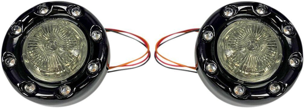 Custom Dynamics ProBeam Bullet Ringz 1157 Rear Turn Signals For Harley Davidson FLD 1690 2012-2013 Rear Black Gloss Smoke