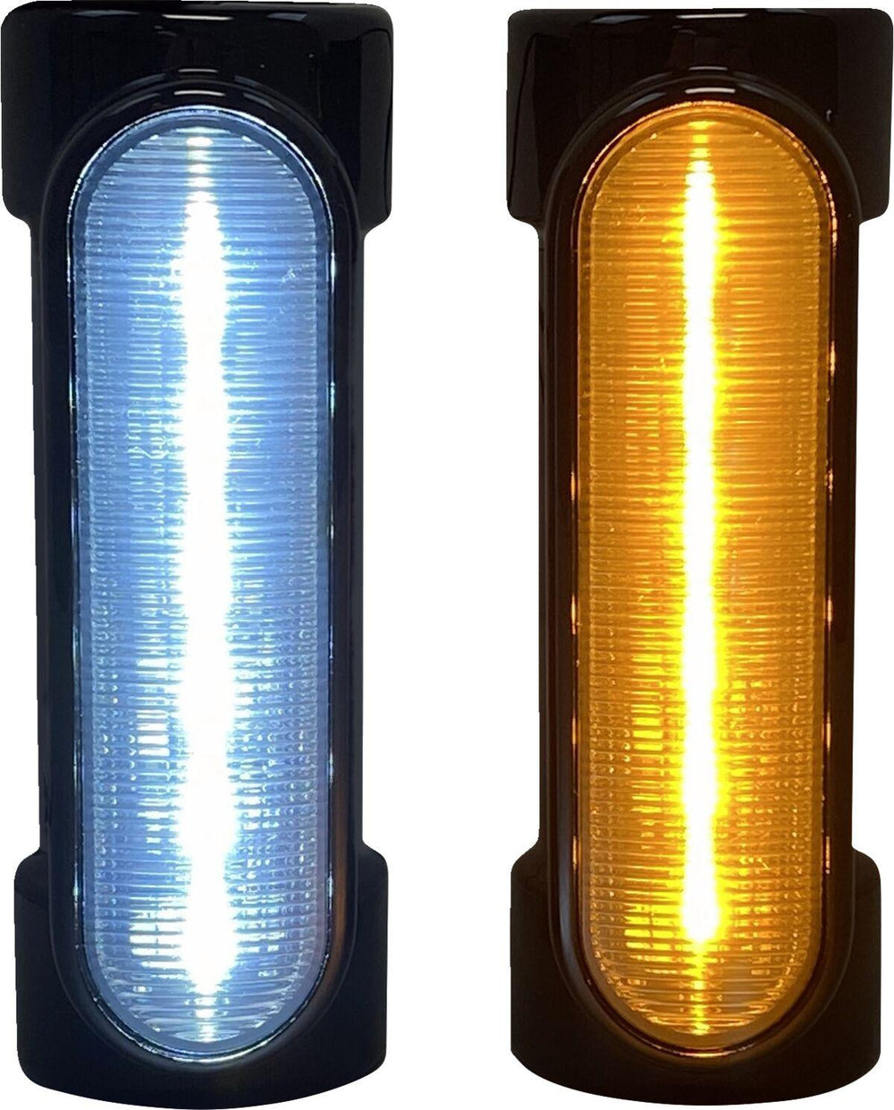 Custom Dynamics Dynamic Amber White Engine Guard LEDs For Harley Davidson FLH 1868 2021 Black Smoke