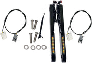 Custom Dynamics ProBeam Dynamic Strips V2 Front Turn Signals For Harley Davidson FLHT 1584 2007-2008 Black Smoke