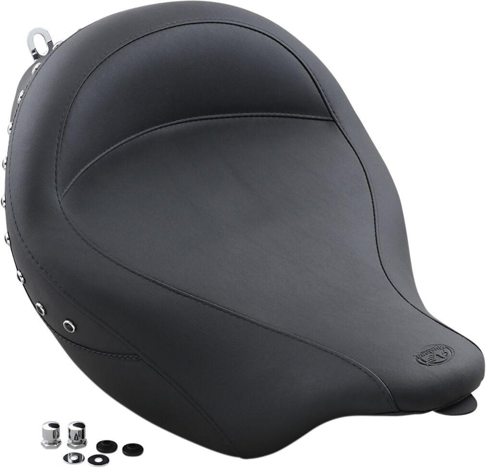 Mustang Studded Super Wide Solo Seat For Harley Davidson FLHR 1584 2008 - Black