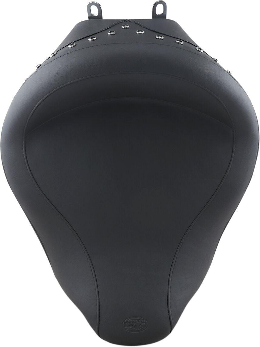 Mustang Studded Super Wide Solo Seat For Harley Davidson FLHR 1584 2008 - Black