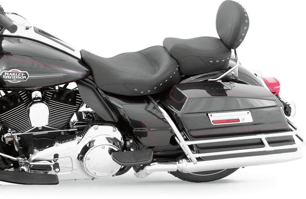 Mustang Studded Super Wide Solo Seat For Harley Davidson FLHR 1584 2008 - Black