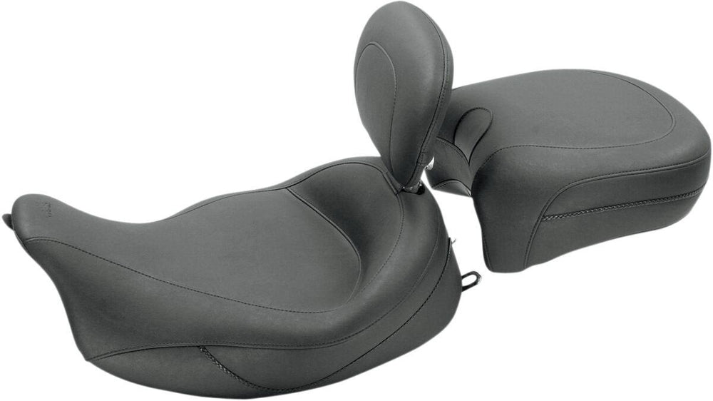Mustang Vintage Super Solo Vinyl Seat with Removable Driver Backrest For Harley Davidson FLHR 1584 2008 - Black