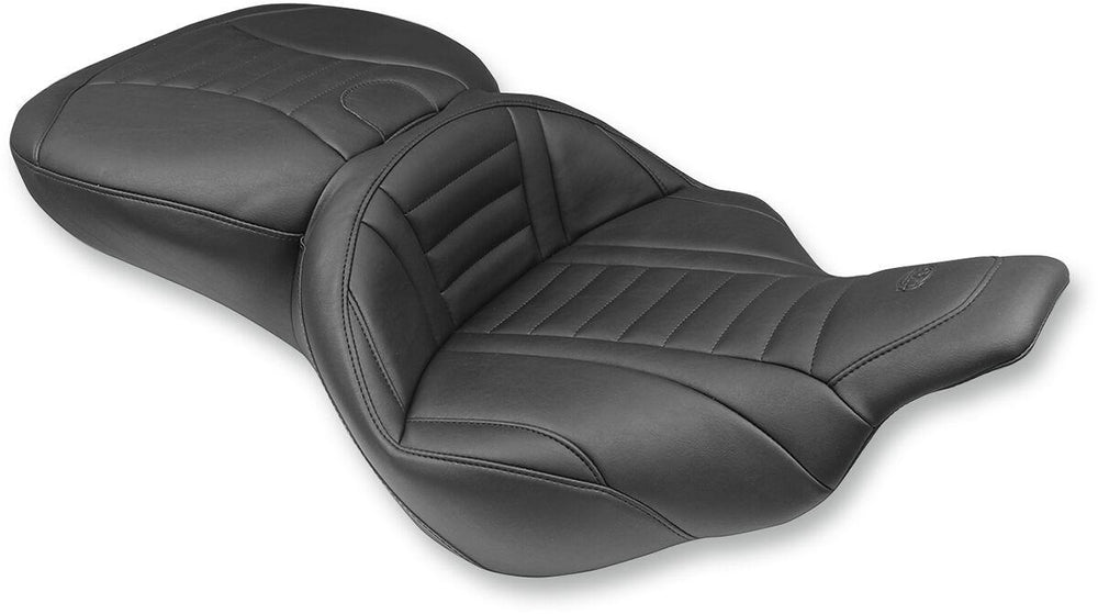Mustang Super Touring Seat For Harley Davidson FLHT 1340 1997-1998 - Black