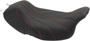 Mustang Revere Journey Solo Seat For Harley Davidson FLH 1868 2021 - Black Red