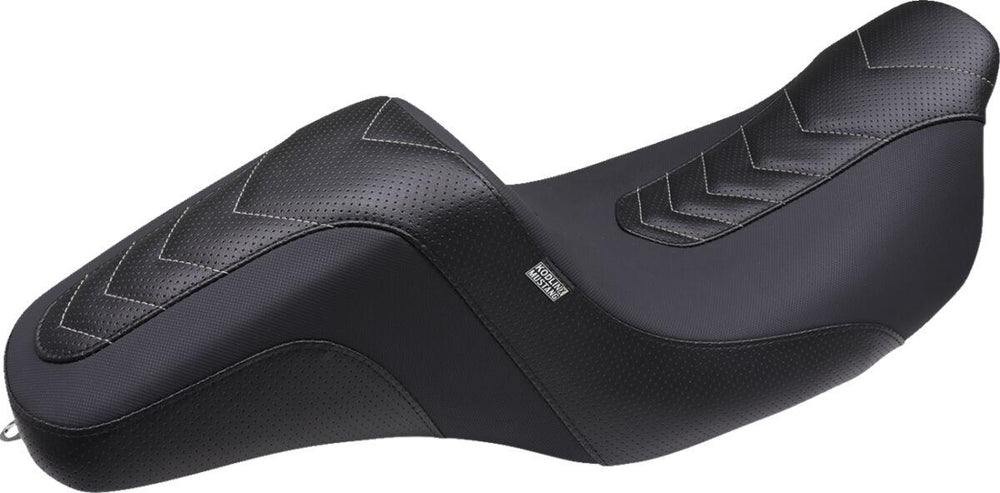 Mustang Kodlin Signature Series Squareback Seat For Harley Davidson FLH 1868 2021 - Black Grey