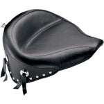 Mustang Wide Vintage Concho Solo Seat For Harley Davidson FLST 1340 1987-1990 - Black