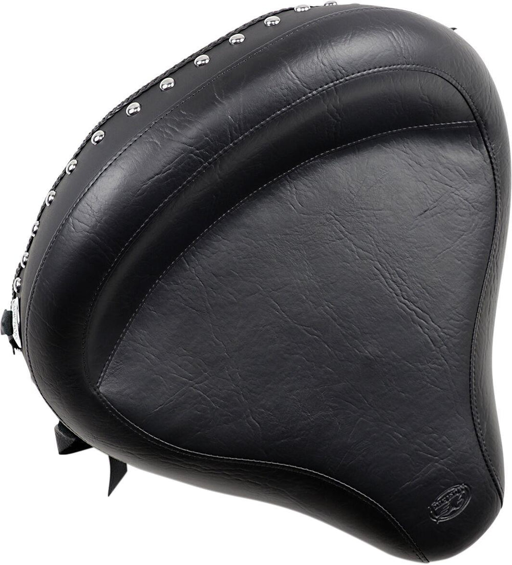 Mustang Wide Vintage Concho Solo Seat For Harley Davidson FLST 1340 1987-1990 - Black
