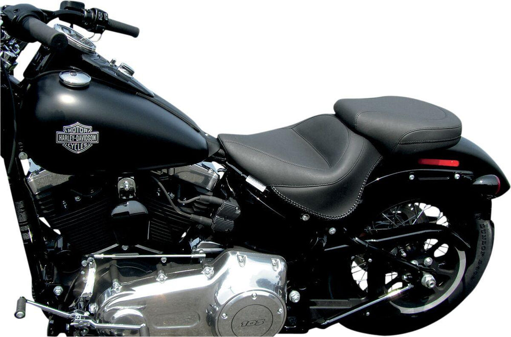 Mustang Wide Vintage Solo Seat For Harley Davidson FLS 1690 2012-2016 - Black