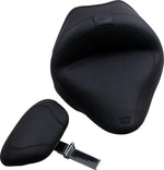 Mustang Wide Solo Seat with Removable Backrest For Harley Davidson FLS 1690 2012-2016 - Black