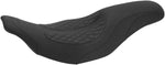 Mustang Dave Perewitz Signature Series Fastback 2 Up Seat For Harley Davidson FLHT 1340 1997-1998 - Black