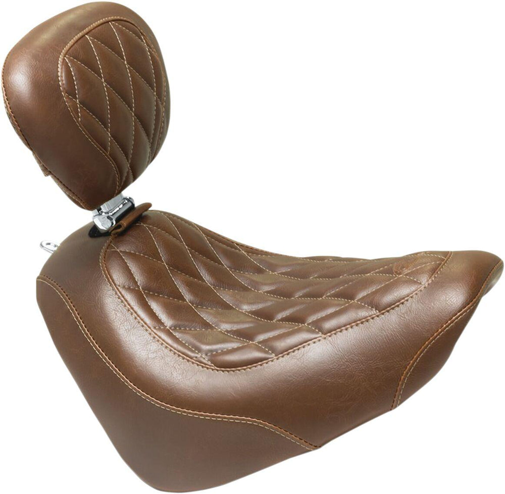 Mustang Wide Tripper Solo Seat For Harley Davidson FXFB 1750 2018-2019 - Brown