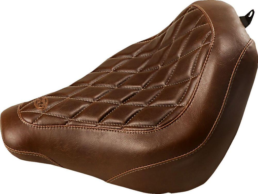 Mustang Wide Tripper Solo Seat For Harley Davidson FXBB 1750 2018-2020 - Brown