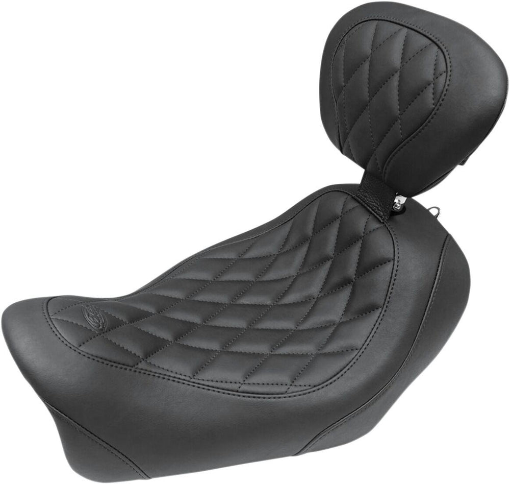 Mustang Wide Tripper Solo Seat For Harley Davidson FXDF 1690 2014-2016 - Black