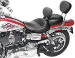 Mustang Wide Solo Seat with Removable Backrest For Harley Davidson FLD 1690 2014-2016 - Black