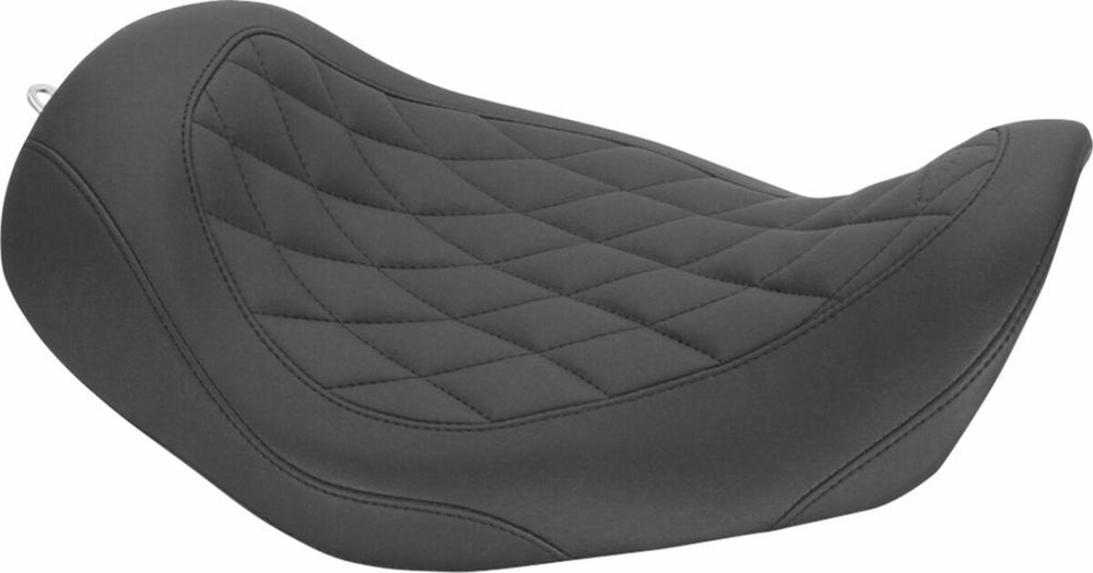 Mustang Wide Tripper Solo Seat For Harley Davidson FLD 1690 2014-2016 - Black