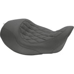 Mustang Wide Tripper Forward Solo and Rear Seat For Harley Davidson FLD 1690 2014-2016 - Black
