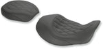 Mustang Wide Tripper Forward Solo and Rear Seat For Harley Davidson FLD 1690 2014-2016 - Black