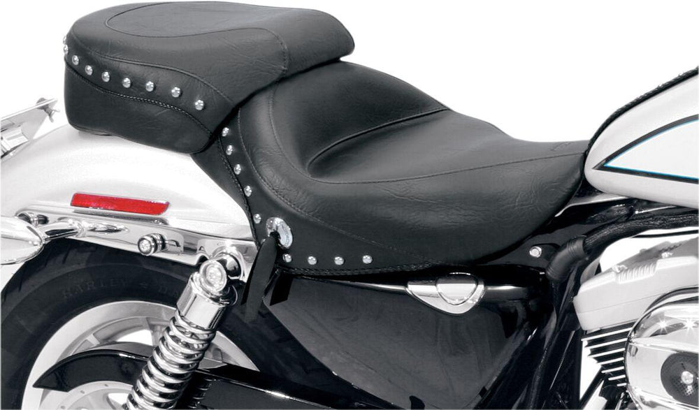 Mustang Wide Vintage Solo Seat For Harley Davidson XL 1200 C 2004-2020 - Black
