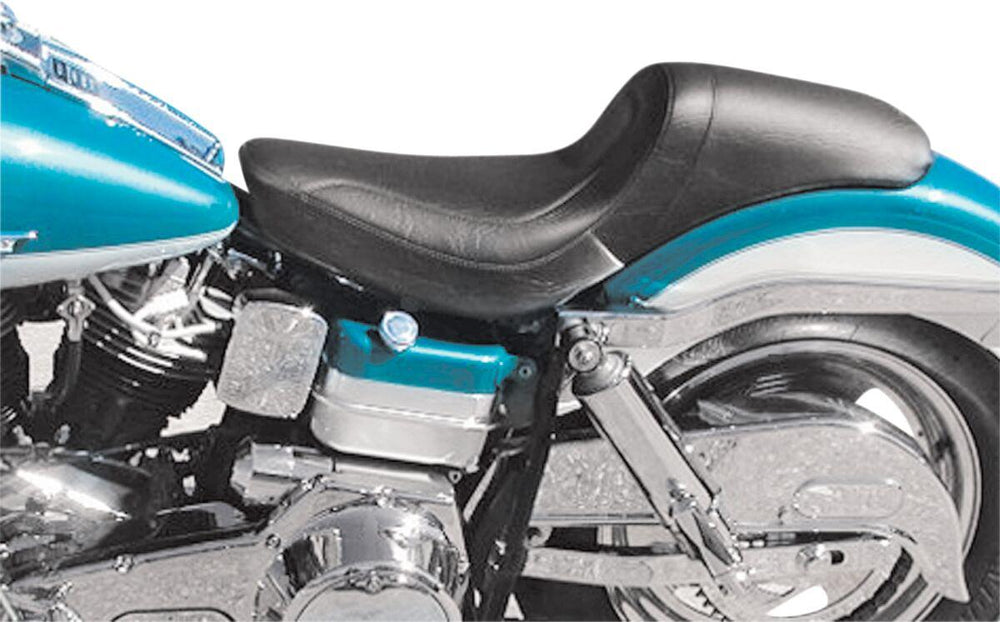 Mustang Fastback Seat For Harley Davidson FL 1200 1958-1977 Stitched - Black