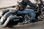 Mustang Wide Tripper Solo Seat With Removable Driver Backrest For Harley Davidson FLHR 1584 2008 - Black