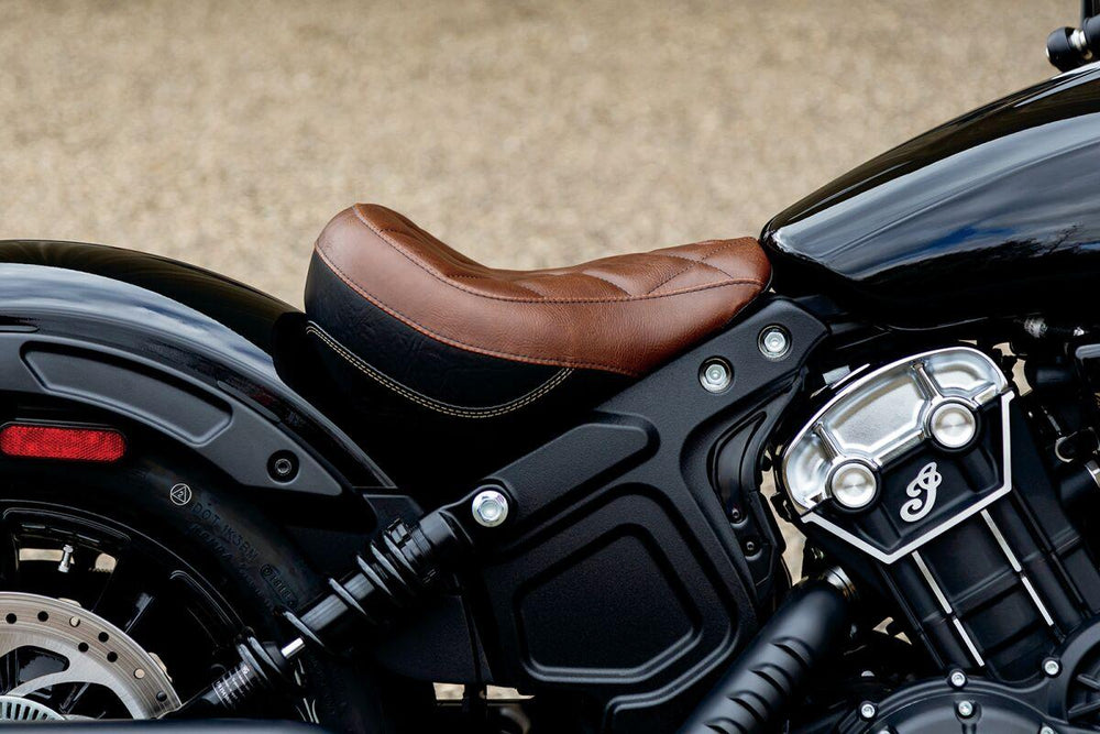 Mustang Solo Touring Seat For Indian Scout 60 2021-2022 - Brown