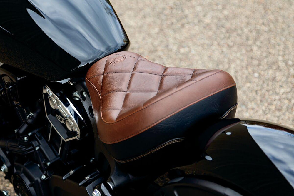 Mustang Solo Touring Seat For Indian Scout 60 2021-2022 - Brown