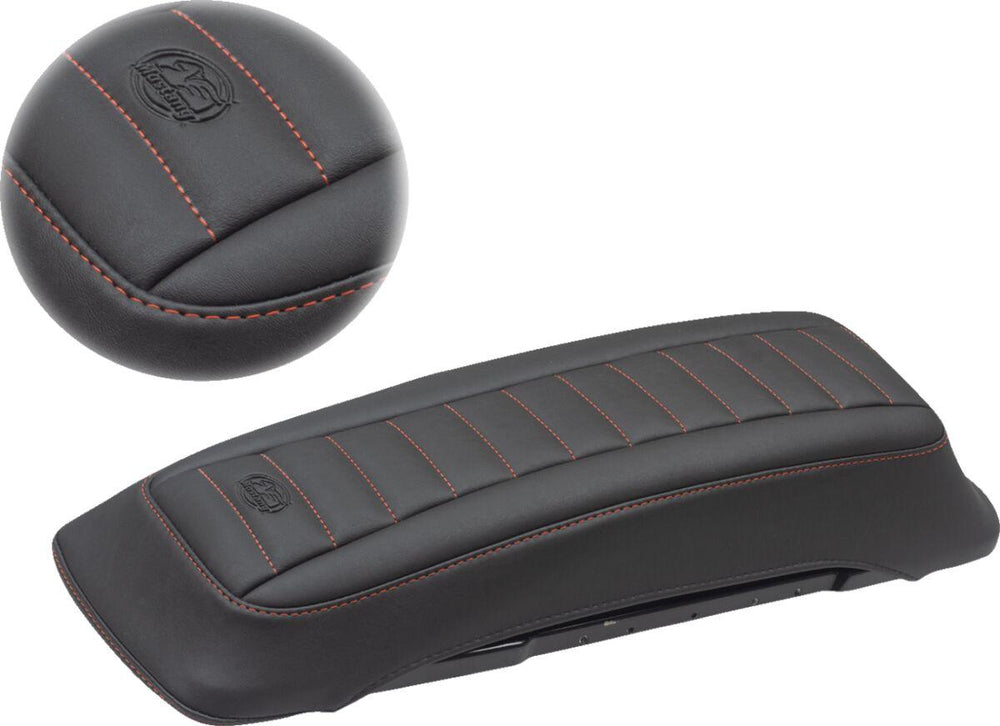 Mustang Saddlebag Lid Covers For Harley Davidson FLHR 1340 1994-1998 - Black Red