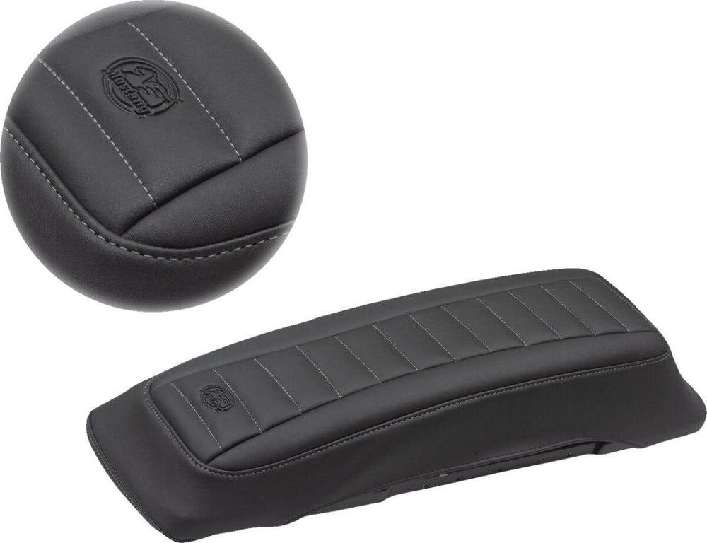 Mustang Saddlebag Lid Covers For Harley Davidson FLHR 1340 1994-1998 - Black Grey
