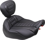 Mustang Deluxe Touring Solo Seat With Backrest For Harley Davidson FLHTK 1868 2023-2024 - Black