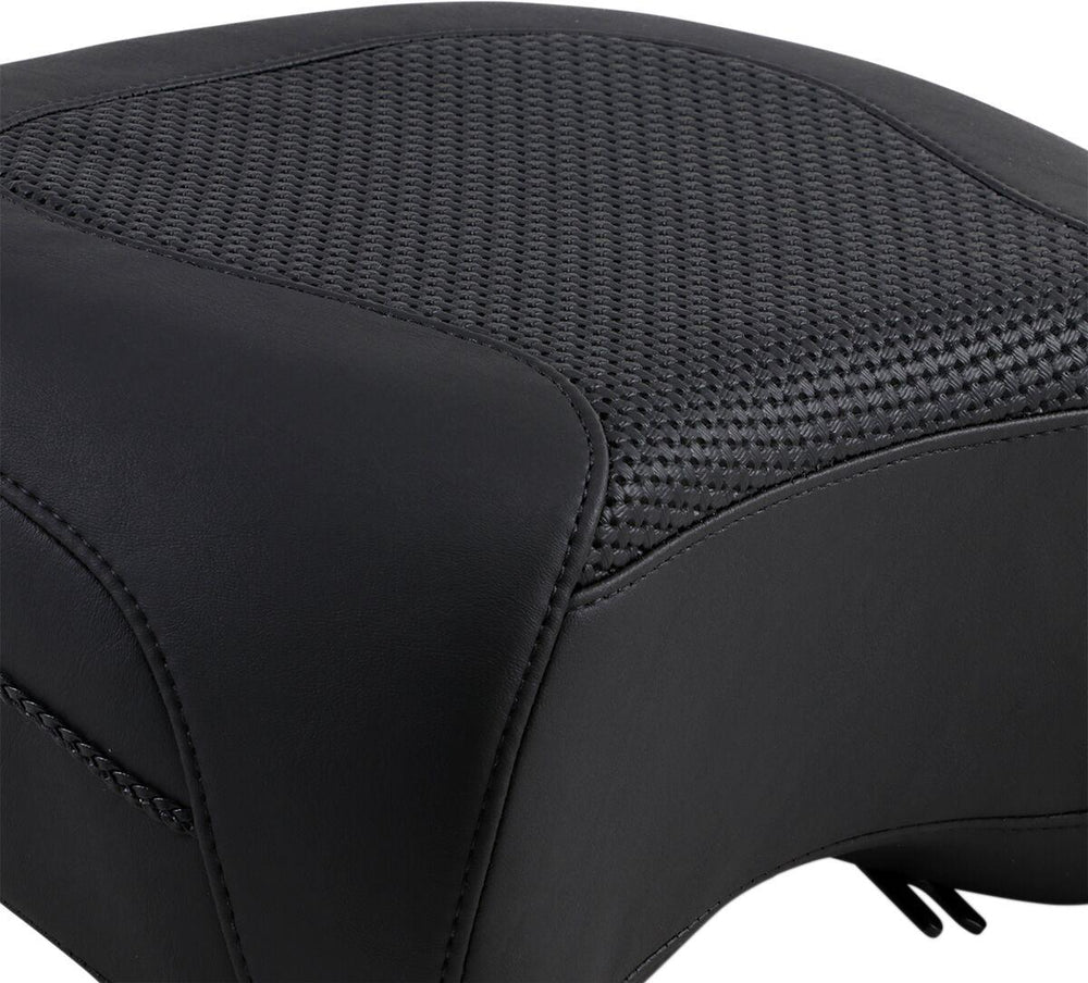 Mustang Textured Police Air Ride Seat For Harley Davidson FLHR 1340 1997-1998 - Black