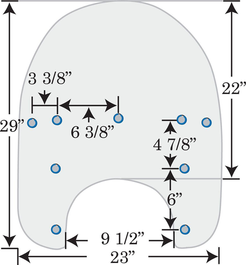 Memphis Shades Road King Plastic For Harley Davidson FLHR 1340 1994-1998 48.5 cm (19") - Solar