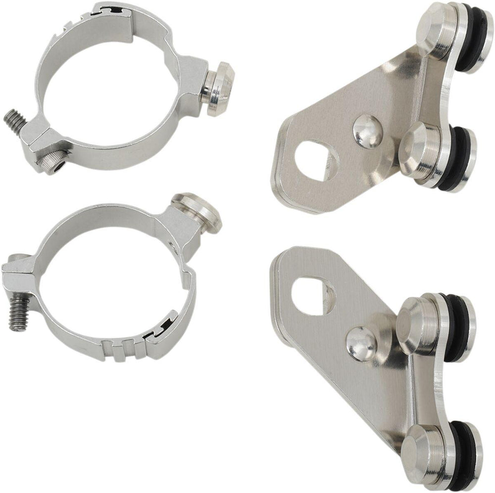 Memphis Shades Independent Lowers Windshield Hardware Kit For Harley Davidson FXCW 1584 2008-2009 - Chrome
