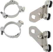 Memphis Shades Independent Lowers Windshield Hardware Kit For Harley Davidson FXCW 1584 2008-2009 - Chrome