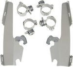 Memphis Shades Fats Slim Windshield Trigger Lock Complete Mount Kit For Harley Davidson FX 1200 1973-1979 - Polished