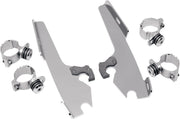 Memphis Shades Fats Slim Windshield Trigger Lock Complete Mount Kit For Harley Davidson FXDWG 1340 1993-1998 - Polished