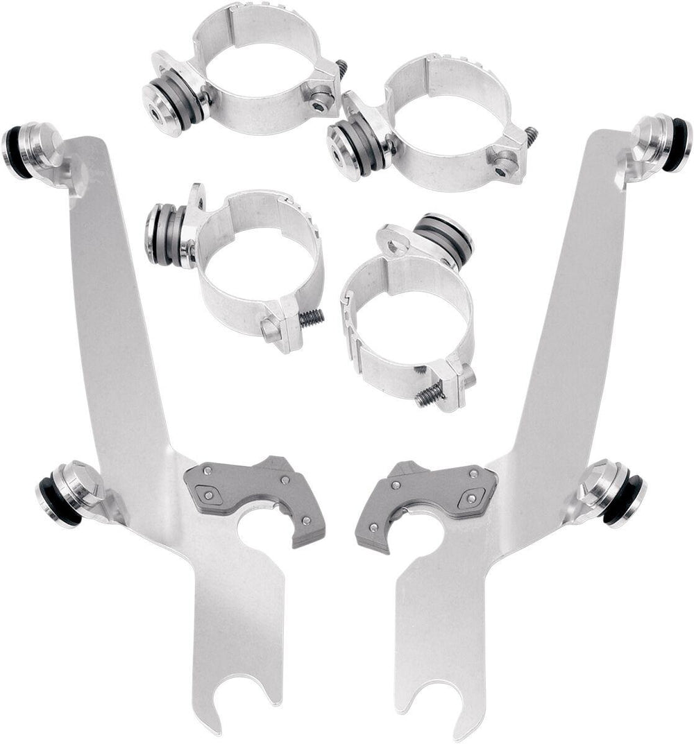 Memphis Shades Sportshield Trigger Lock Complete Mount Kit For Harley Davidson FXBB 1750 2018-2020 - Polished