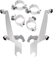 Memphis Shades Sportshield Trigger Lock Complete Mount Kit For Harley Davidson FXBB 1750 2018-2020 - Polished
