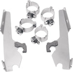 Memphis Shades Fats Slim Windshield Trigger Lock Complete Mount Kit For Harley Davidson FXDF 1584 2008-2011 - Polished