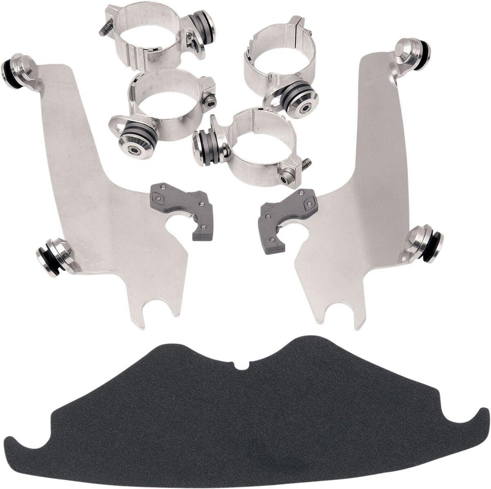 Memphis Shades Sportshield Trigger Lock Complete Mount Kit For Harley Davidson VRSCA 1130 2002-2006 - Polished