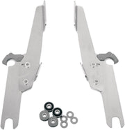 Memphis Shades Fats Slim Windshield Trigger Lock Complete Mount Kit For Harley Davidson FLHR 1340 1994-1998 - Polished