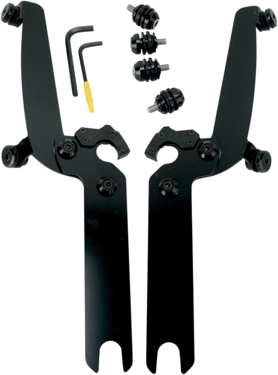 Memphis Shades Sportshield Trigger Lock Complete Mount Kit For Harley Davidson FLS 1690 2012-2016 - Black