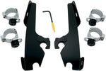 Memphis Shades Fats Slim Windshield Trigger Lock Complete Mount Kit For Harley Davidson FLS 1690 2012-2016 - Black