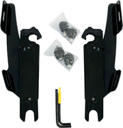 Memphis Shades Fats Slim Windshield Trigger Lock Complete Mount Kit For Harley Davidson FLS 1690 2012-2016 - Black