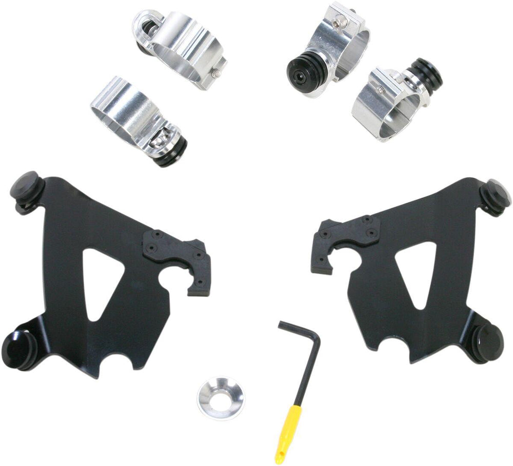 Memphis Shades Cafe Fairing Trigger Lock Hardware Kit For Harley Davidson FXD 1340 1995-1998 - Black